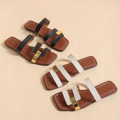 Explore More Collection - PU Leather Open Toe Sandals