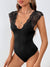 Explore More Collection - Lace Detail V-Neck Sleeveless Bodysuit