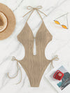 Explore More  Collection - Textured Cutout Tied One-Piece Swimwear