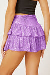 Explore More Collection - Sequin Layered Mini Skirt