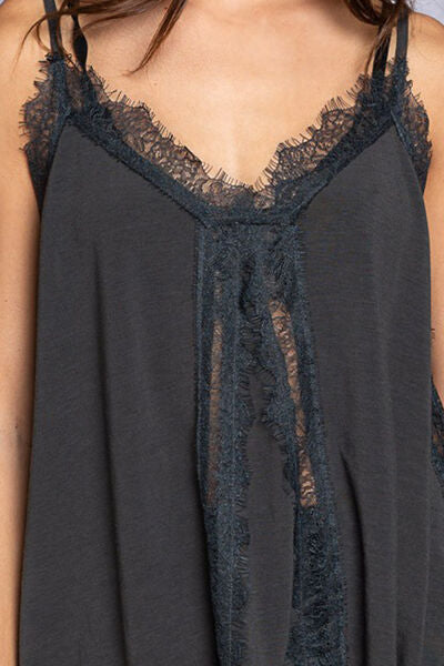 Explore More Collection - POL Lace Detail V-Neck Cami