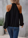 Explore More Collection - Grecian Cold Shoulder Long Sleeve Blouse