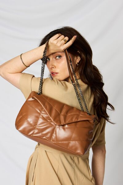 Explore More Collection - Leather Chain Handbag