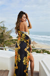 Explore More Collection - Printed Plunge One-Piece and Cover Up Swim Set