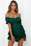 Explore More Collection - Off Shoulder Flounce Sleeve Romper
