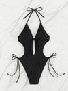 Explore More  Collection - Textured Cutout Tied One-Piece Swimwear