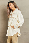 Explore More Collection - Heimish Cozy Girl Full Size Button Down Shacket