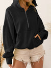 Explore More Collection - Zip-Up Dropped Shoulder Hoodie
