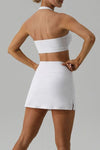 Explore More Collection - Halter Neck Tank and Slit Skirt Active Set