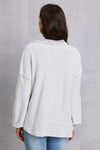 Explore More Collection - Half Button Dropped Shoulder Sweatshirt