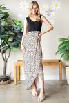 Explore More Collection - Heimish Full Size Slit Animal Print V-Neck Wide Strap Dress