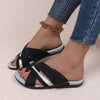 Explore More Collection - Crisscross PU Leather Open Toe Sandals