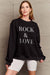 Explore More Collection - Simply Love Full Size ROCK ＆ LOVE Round Neck Sweatshirt