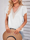 Explore More Collection - V-Neck Petal Sleeve Blouse