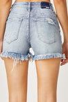 Explore More Collection - RISEN High Waist Distressed Denim Shorts