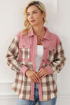 Explore More Collection - Button Up Plaid Collared Neck Jacket