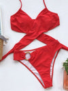 Explore More Collection - Halter Neck Two-Piece Bikini Set