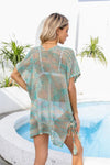 Explore More Collection - Openwork Slit V-Neck Cover Up