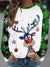 Explore More Collection - Plus Size Reindeer Graphic Snowflake Sweatshirt