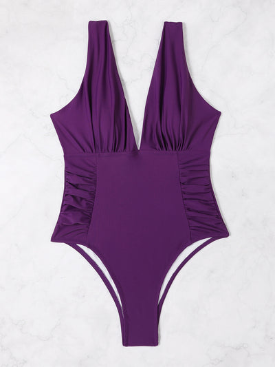 Explore More Collection - Plunge Wide Strap One-Piece Swimwear