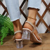 Explore More Collection - Butterfly Detail Open Toe Mid Heel Sandals