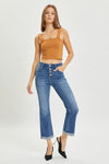 Explore More Collection - RISEN Full Size Button Fly Cropped Bootcut Jeans