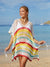 Explore More Collection - Cutout Striped Cover-Up with Tassel