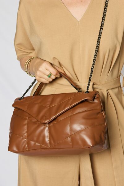 Explore More Collection - Leather Chain Handbag