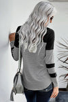 Explore More Collection - Striped Round Neck Long Sleeve T-Shirt