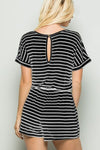 Explore More Collection - Heimish Full Size Striped Round Neck Short Sleeve Romper