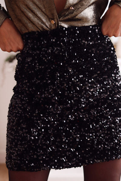 Explore More Collection - Sequin Mini Skirt