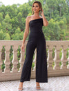 Explore More Collection - Ruched One Shoulder Jumpsuit