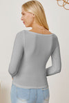 Explore More Collection - Square Neck Long Sleeve T-Shirt