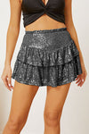 Explore More Collection - Sequin Layered Mini Skirt