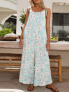 Explore More Collection - Printed Wide Leg Jumpsuit with Pockets