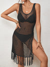 Explore More  Collection - Cutout Wide Strap Cover Up with Tassel