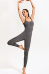 Explore More Collection - Crisscross Sleeveless Active Jumpsuit