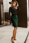 Explore More  Collection - Rhinestone Mock Neck Long Sleeve Dress