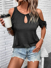 Explore More Collection - Keyhole Cold Shoulder T-Shirt