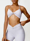 Explore More Collection - Twisted Halter Neck Active Bra