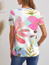 Explore More  Collection - Printed V-Neck Short Sleeve T-Shirt