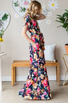 Explore More Collection - Heimish Full Size Floral Surplice Tie Waist Maxi Dress