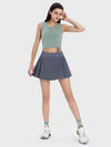 Explore More Collection - Pleated Detail Mid-Rise Waist Active Skirt