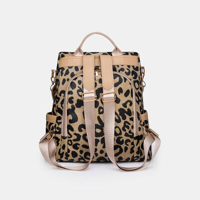 Explore More Collection - Leopard PU Leather Backpack Bag