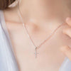 Explore More Collection - 925 Sterling Silver Moissanite Cross Pendant Necklace