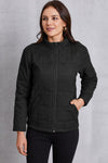 Explore More Collection - Zip Up Mock Neck Pocketed Jacket