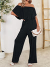 Explore More Collection - Ruffled Off-Shoulder Jumpsuit