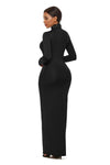 Explore More Collection - Mock Neck Long Sleeve Maxi Slim Dress