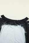 Explore More Collection - Splatter Cutout Off-Shoulder Mini Dress