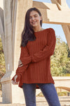 Explore More Collection - Basic Bae Full Size Ribbed Round Neck Long Sleeve Knit Top